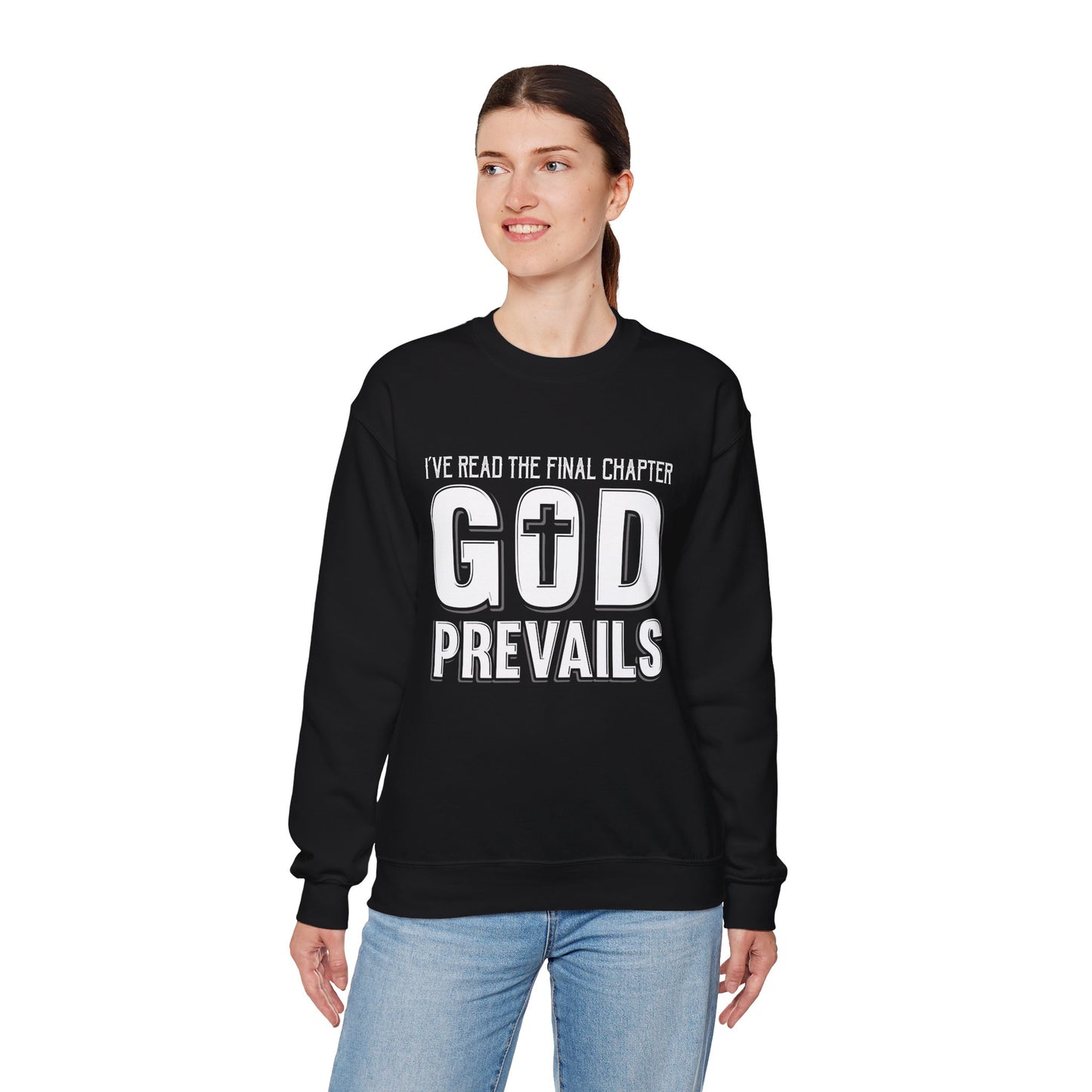 God Prevails Unisex Heavy Blend™ Crewneck Sweatshirt