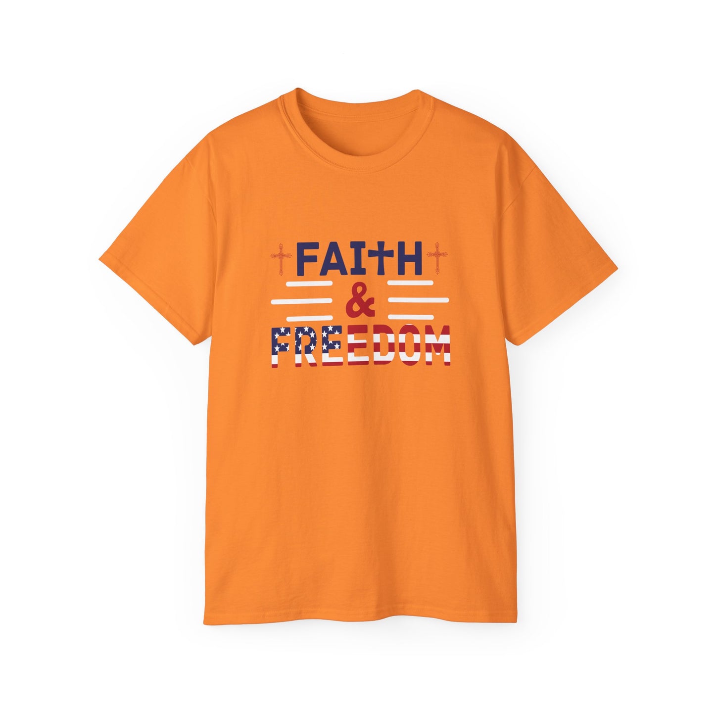 Faith & Freedom- Neon Cotton Tee