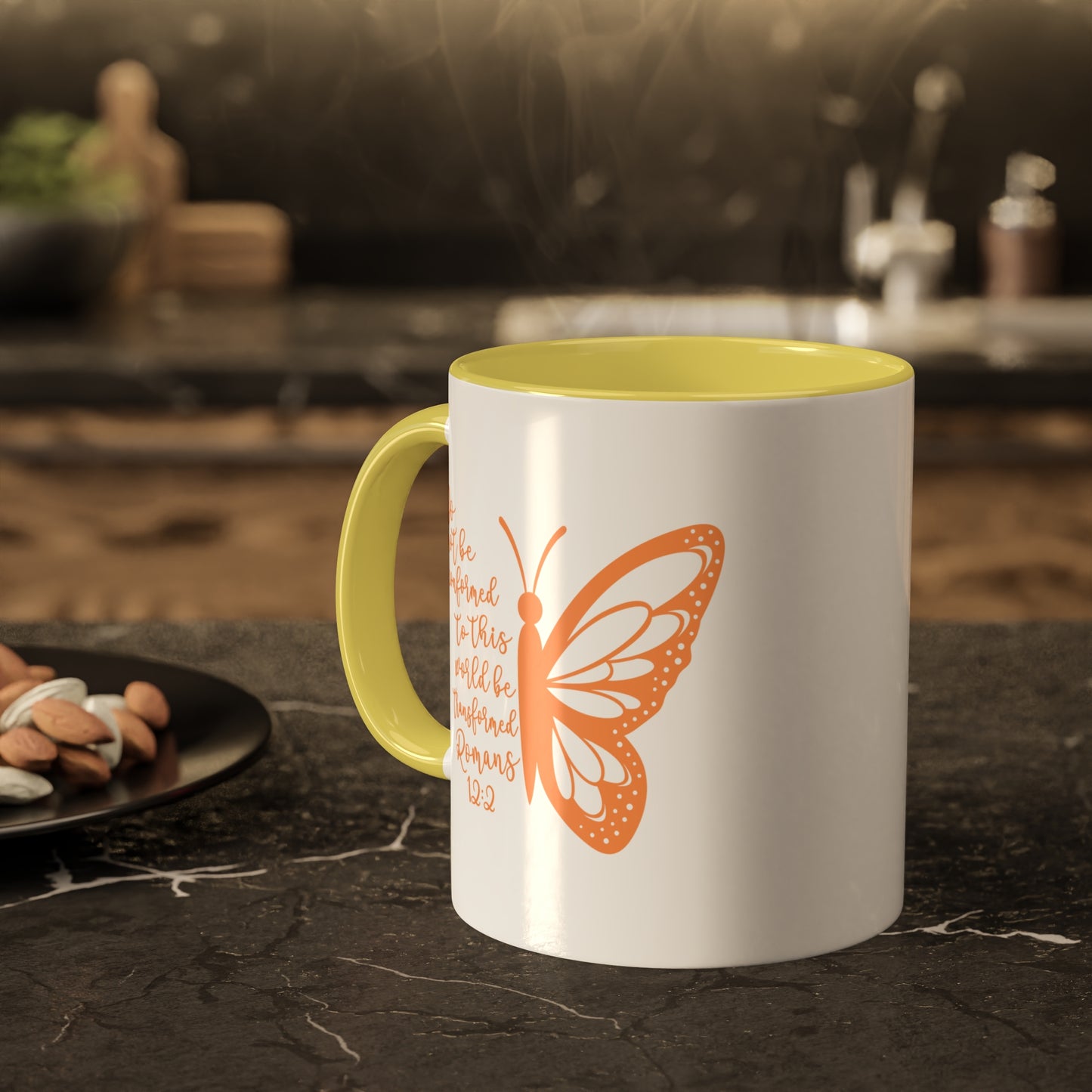 Butterfly Mug, (orange) 11oz