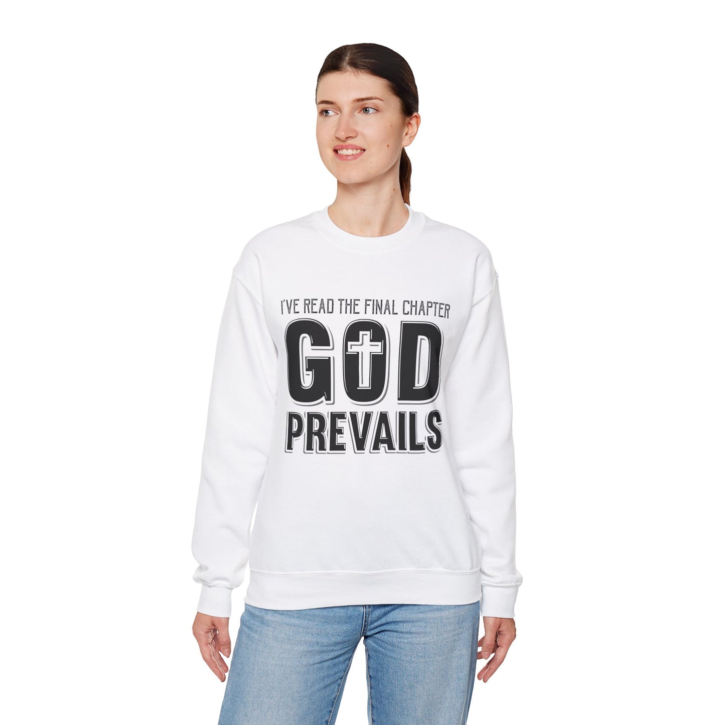 God Prevails Unisex Heavy Blend™ Crewneck Sweatshirt