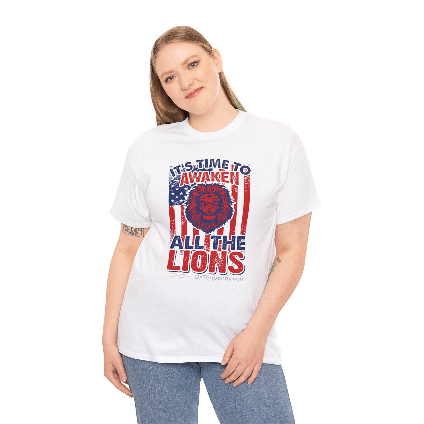 Awaken the Lions- Men's Heavy Cotton Tee