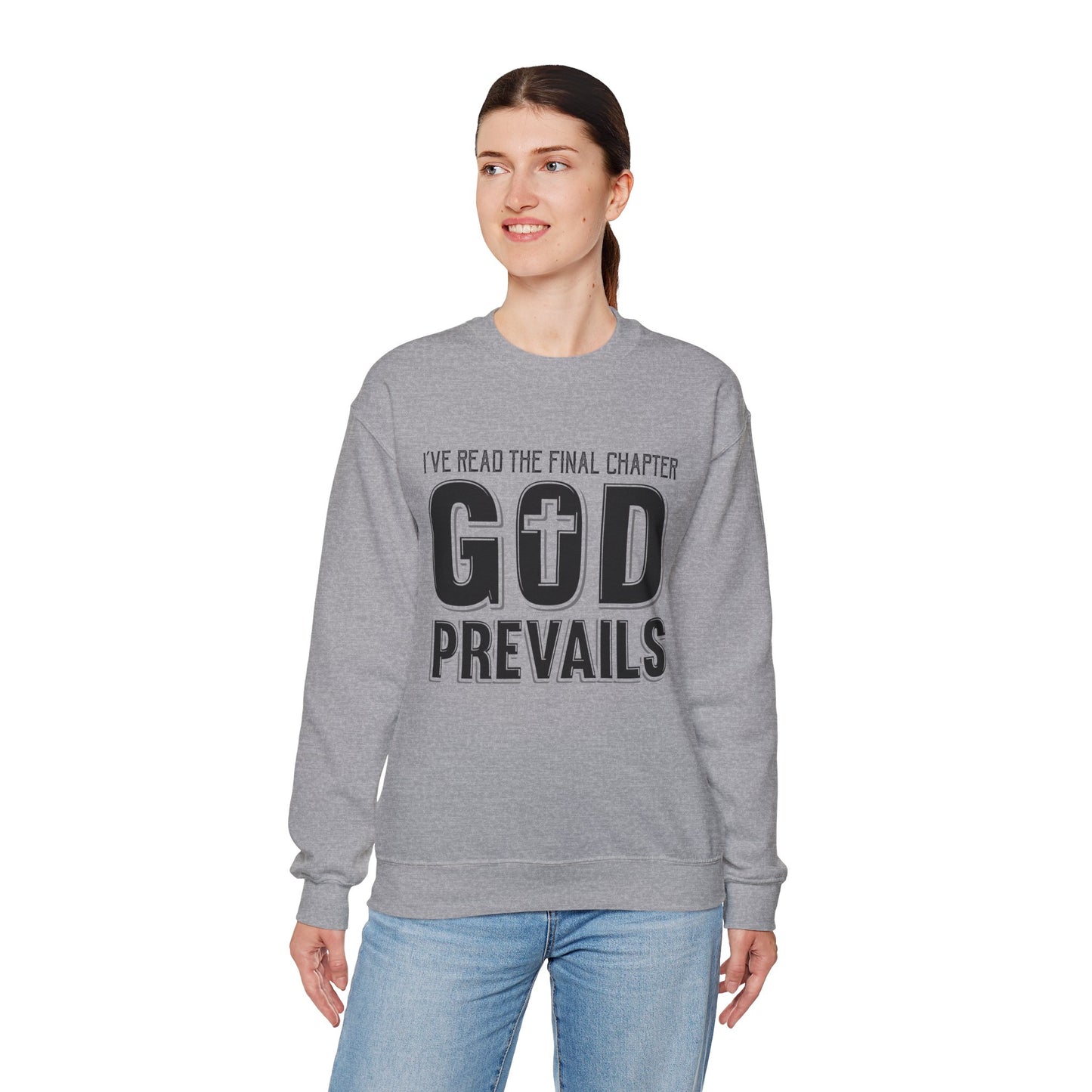 God Prevails Unisex Heavy Blend™ Crewneck Sweatshirt