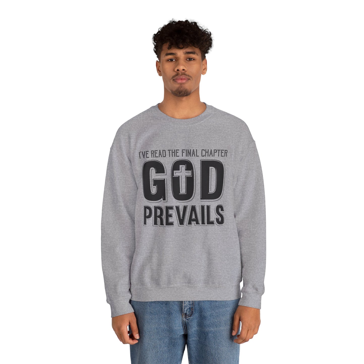 God Prevails Unisex Heavy Blend™ Crewneck Sweatshirt