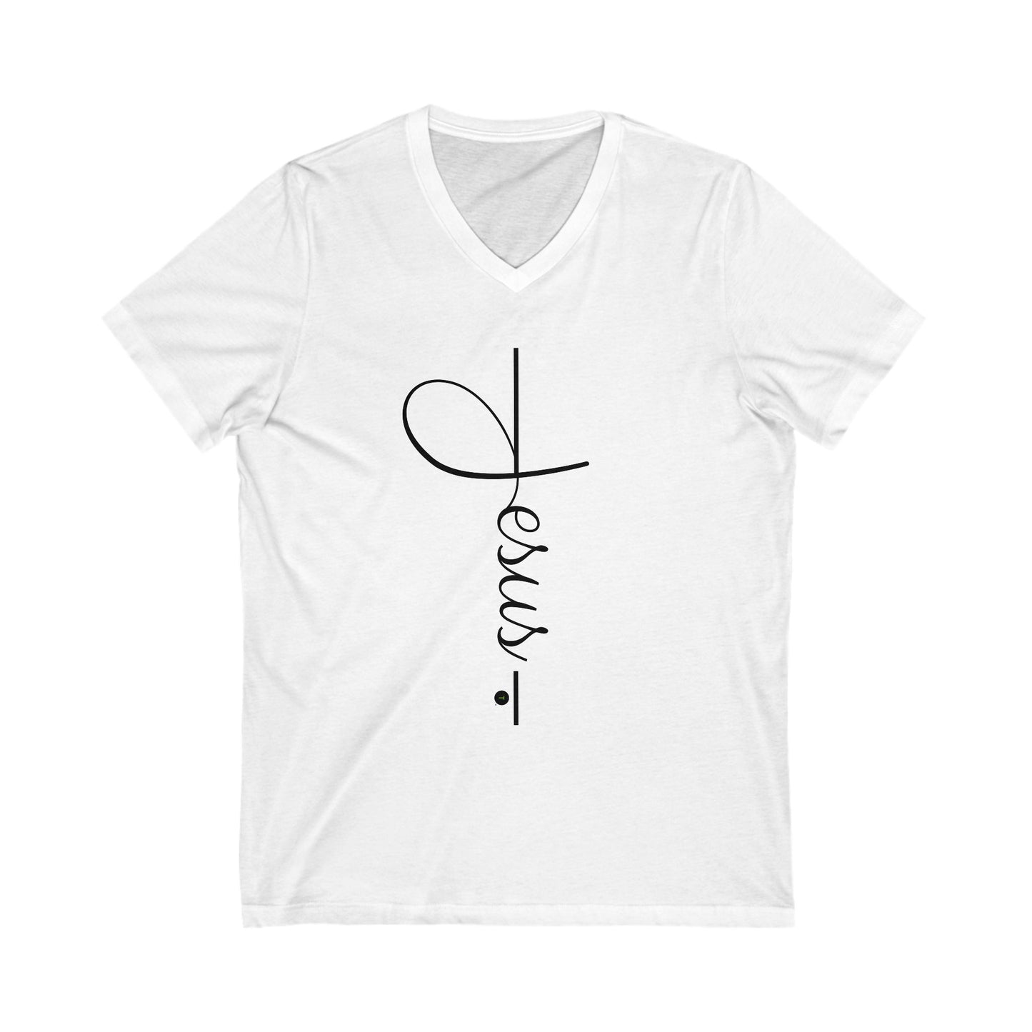 Jesus is his name, Ladies' V-Neck T-Shirt