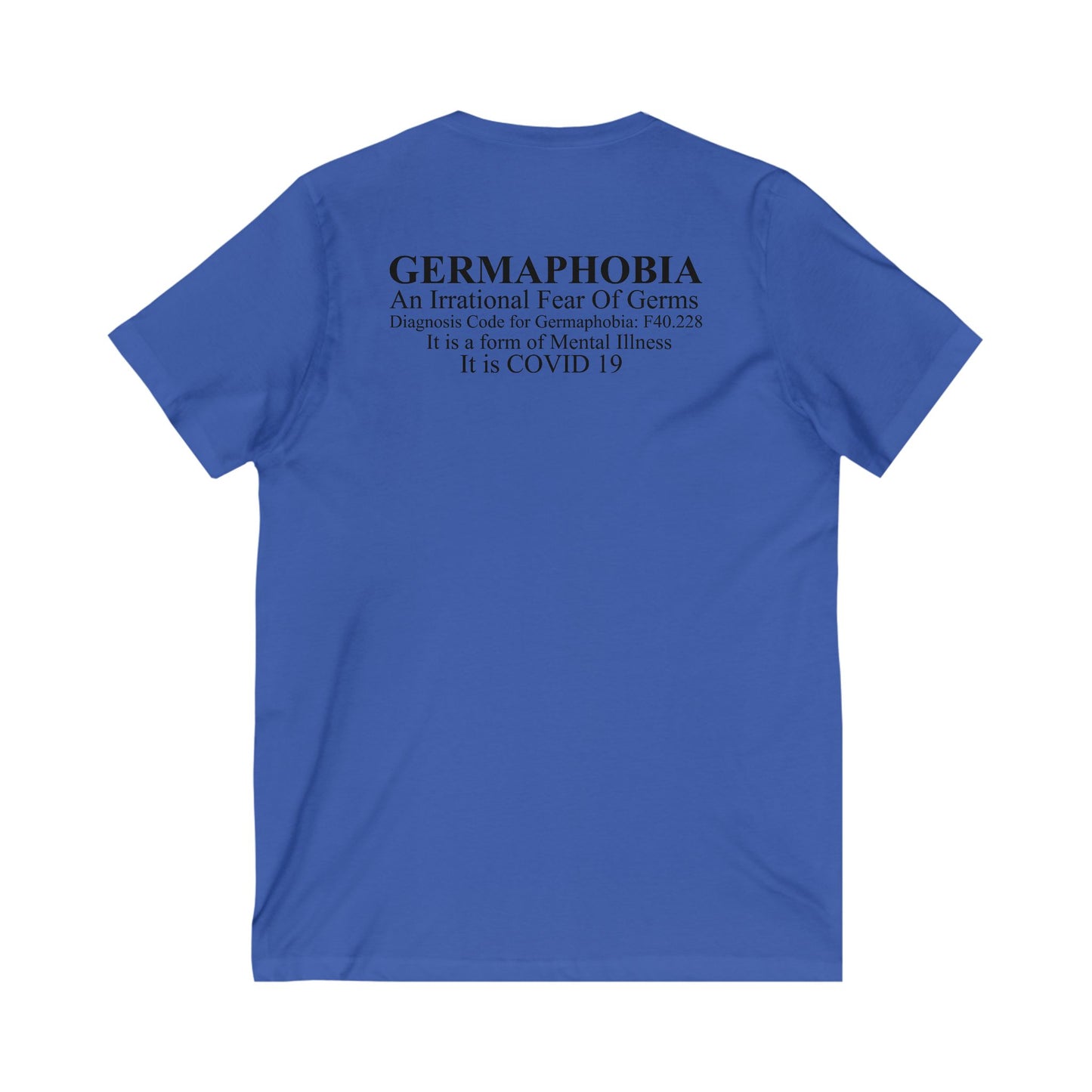 Ladies Not a Germaphobe Short Sleeve V-Neck Tee