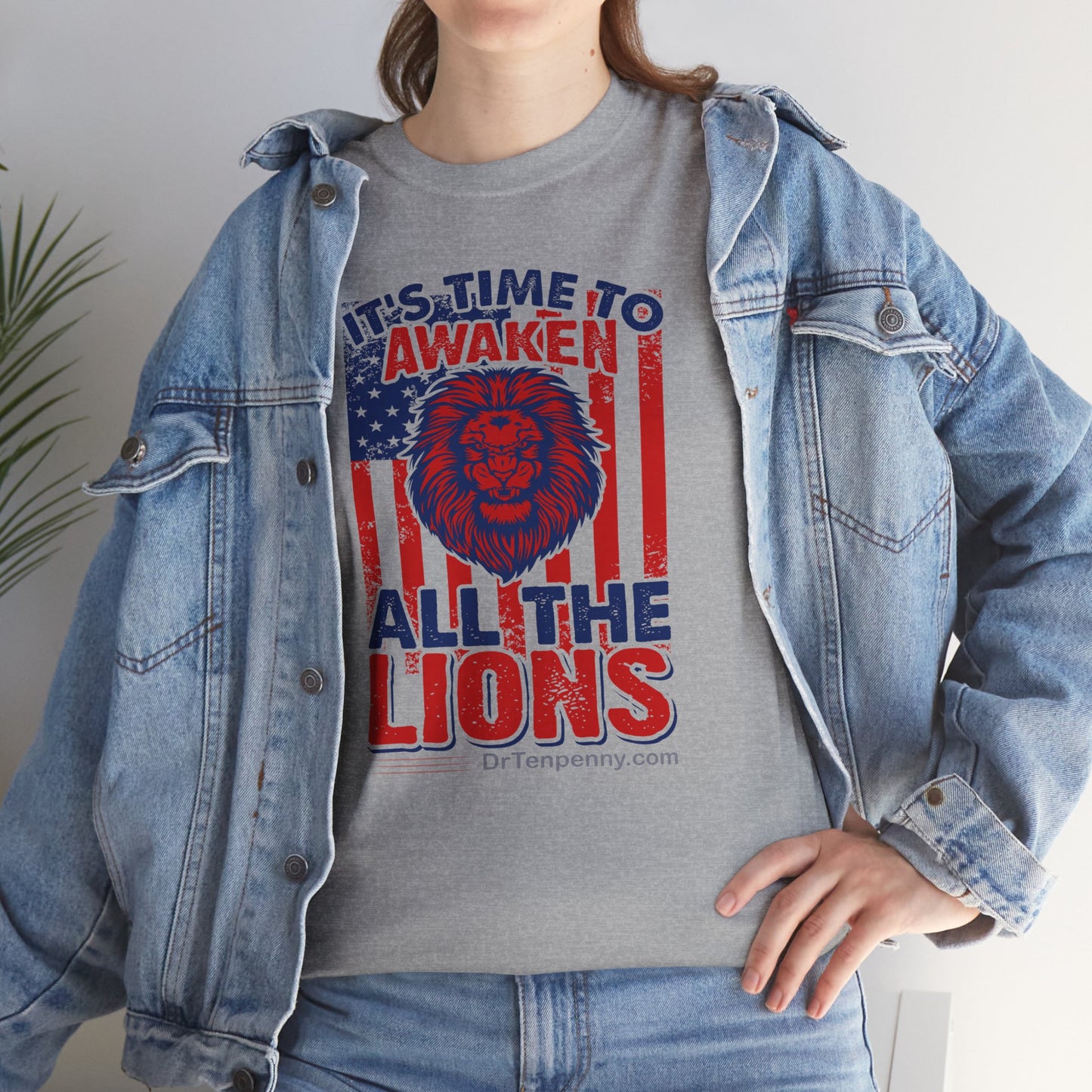 Awaken the Lions- Men's Heavy Cotton Tee