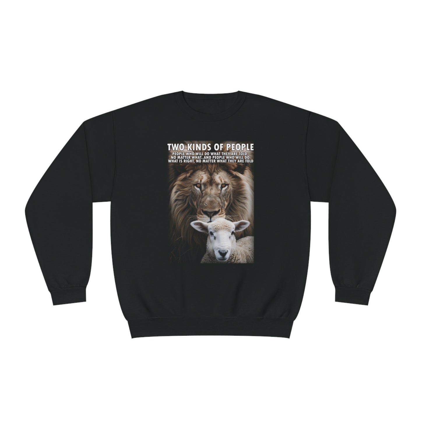 Moral Integrity Sweatshirt - Lion and Sheep Design