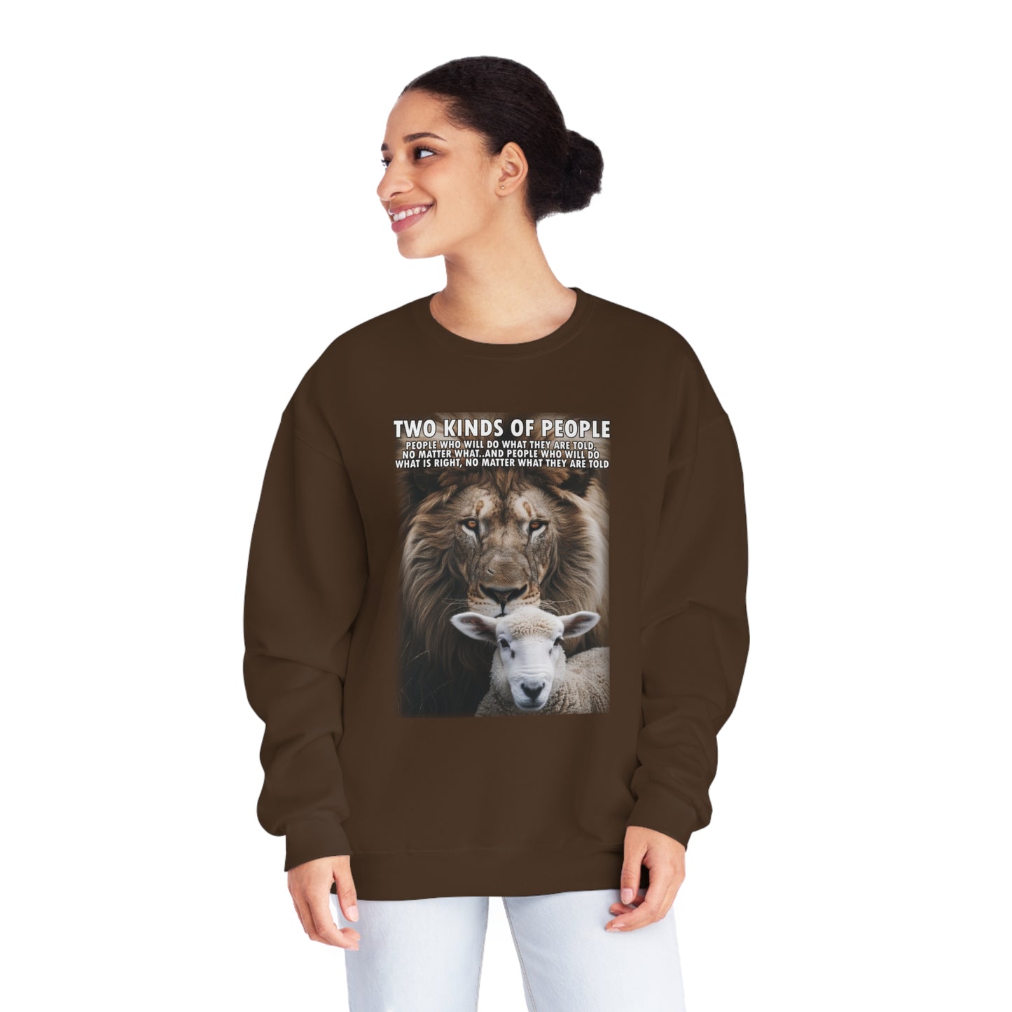 Moral Integrity Sweatshirt - Lion and Sheep Design