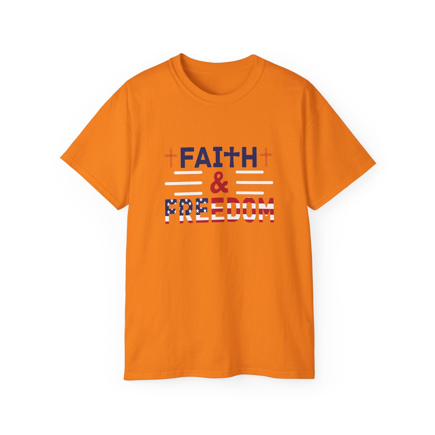 Faith & Freedom- Neon Cotton Tee