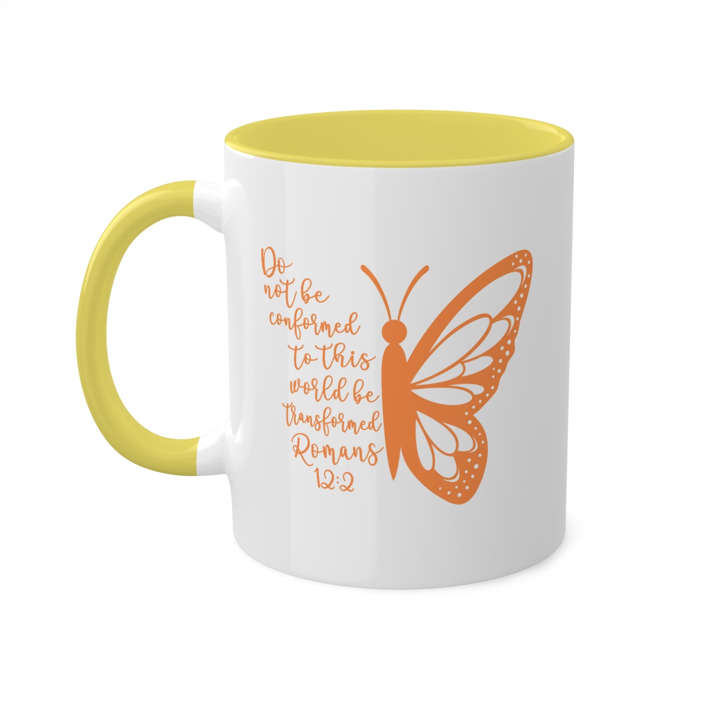 Butterfly Mug, (orange) 11oz
