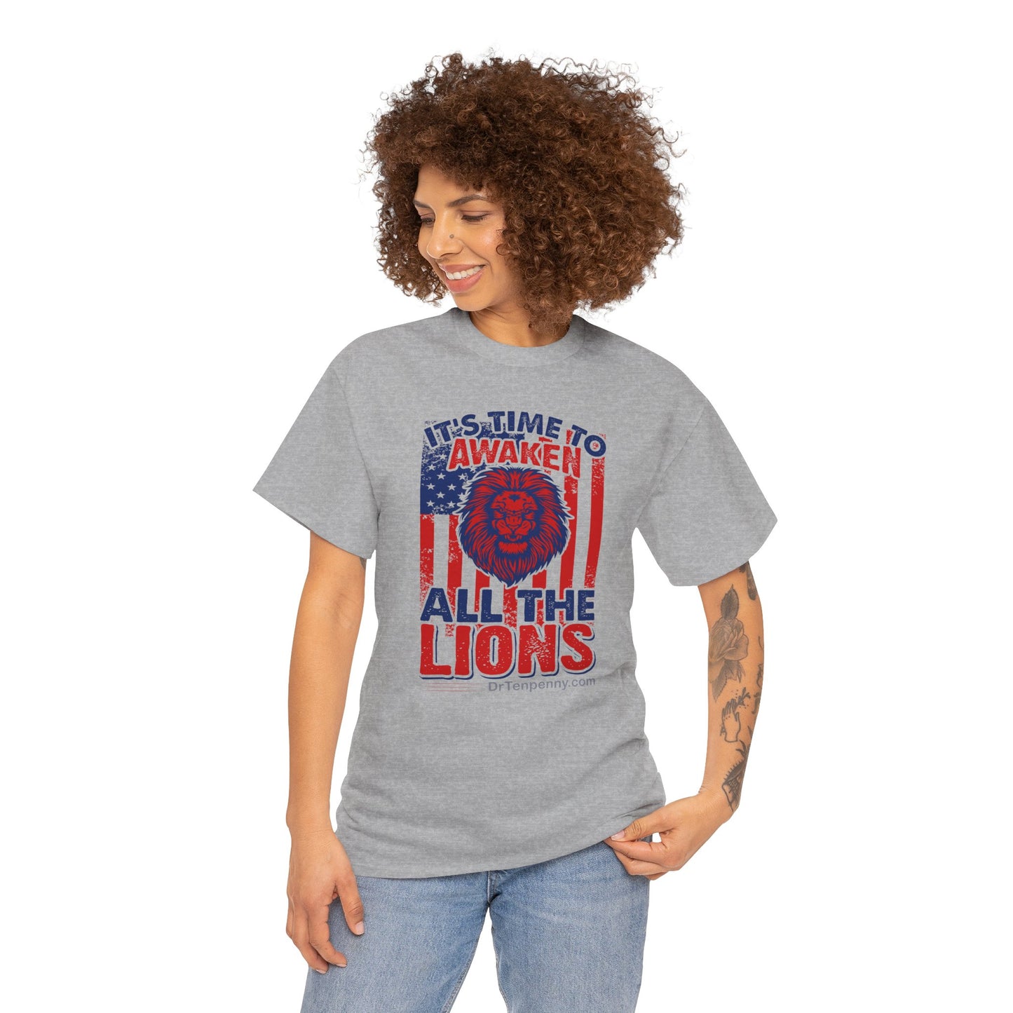 Awaken the Lions- Men's Heavy Cotton Tee