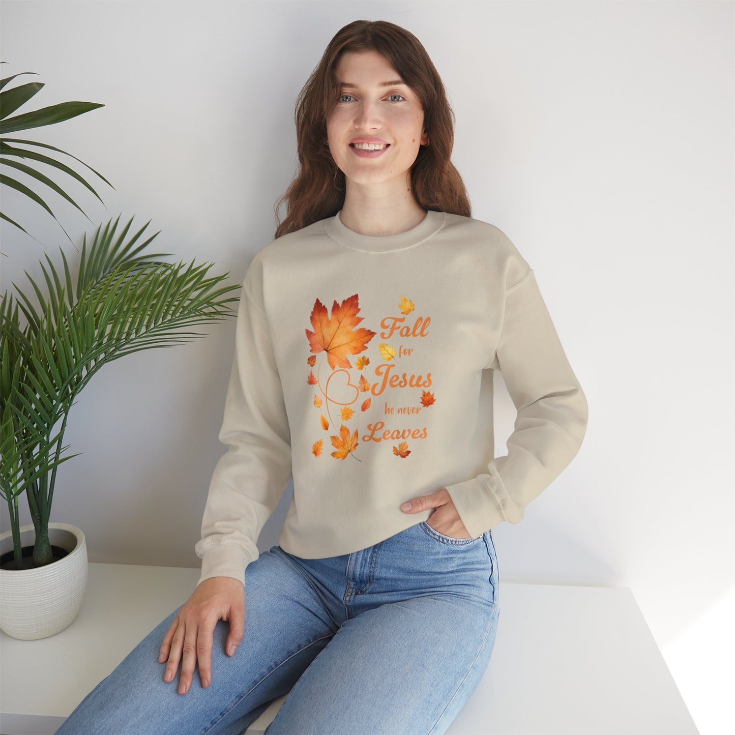 Fall for Jesus Crewneck – Cozy, Faith-Filled Comfort for Every Season
