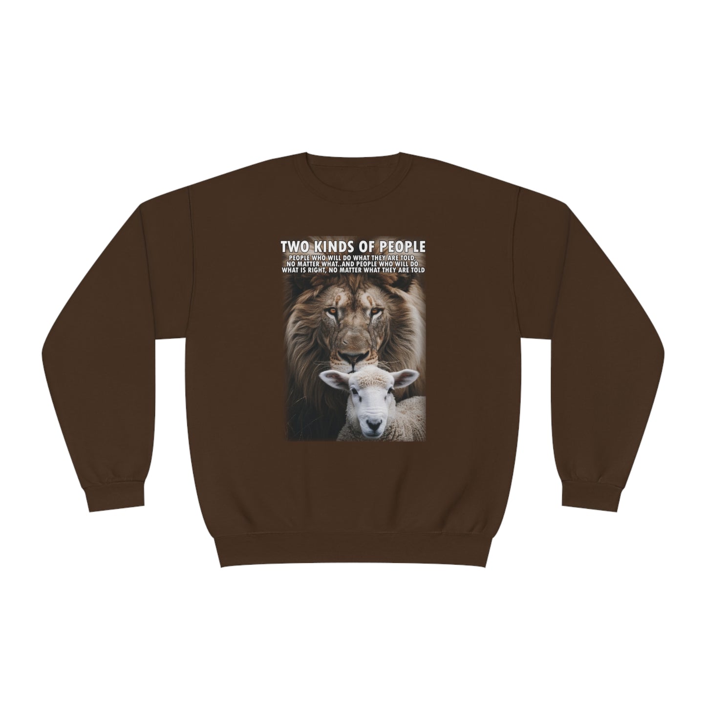 Moral Integrity Sweatshirt - Lion and Sheep Design
