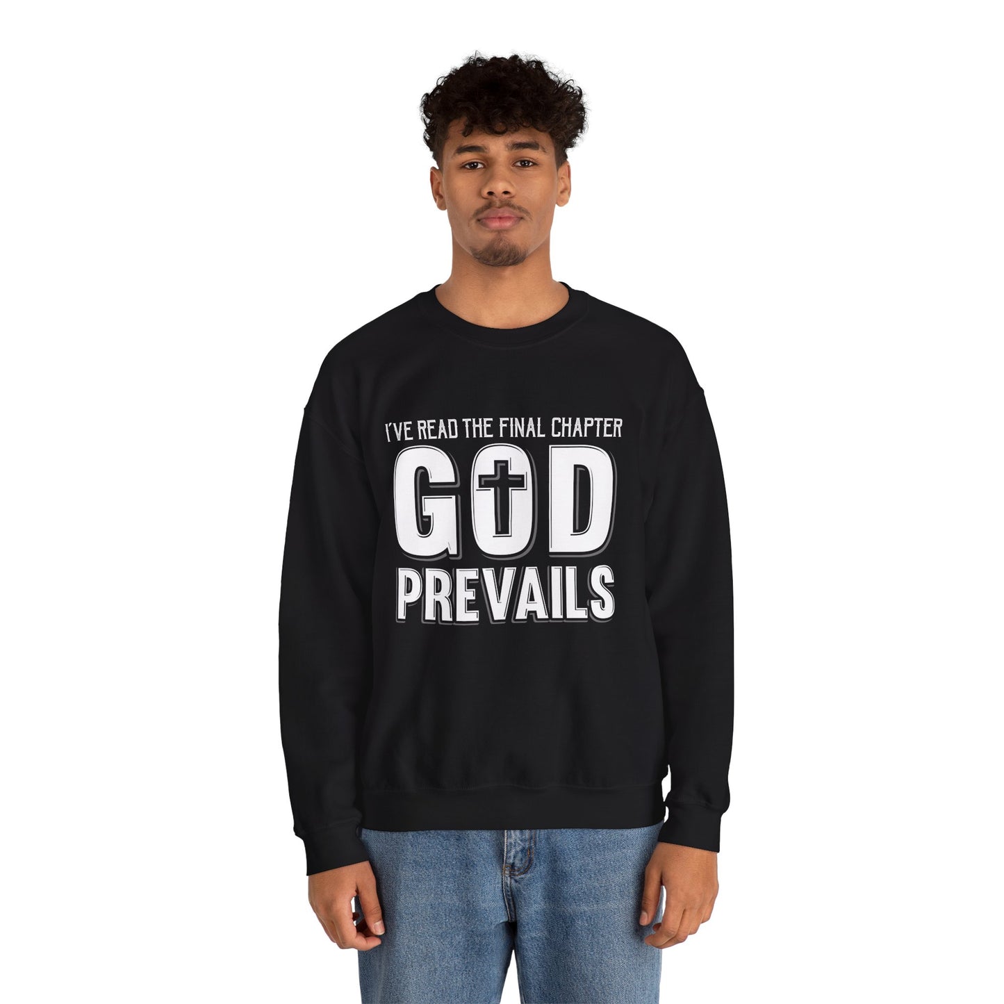 God Prevails Unisex Heavy Blend™ Crewneck Sweatshirt