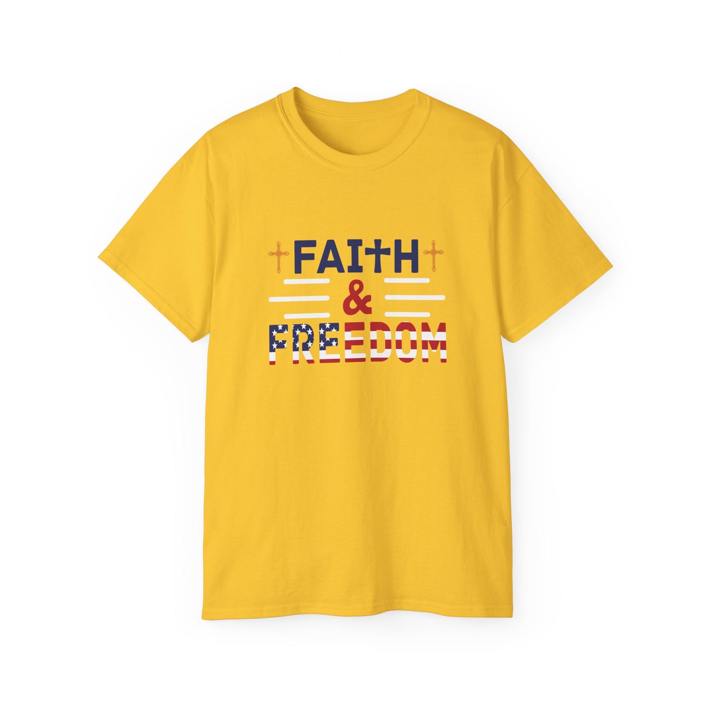 Faith & Freedom- Neon Cotton Tee