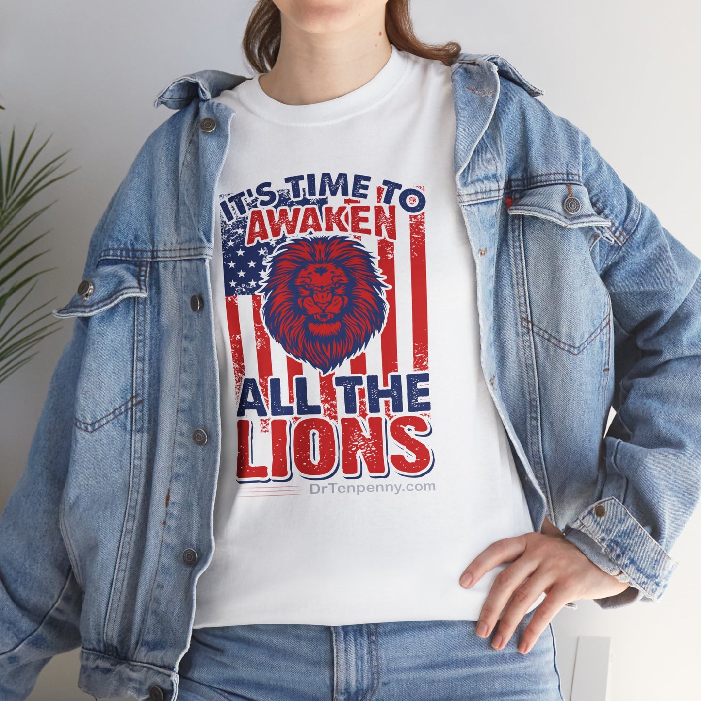 Awaken the Lions- Men's Heavy Cotton Tee