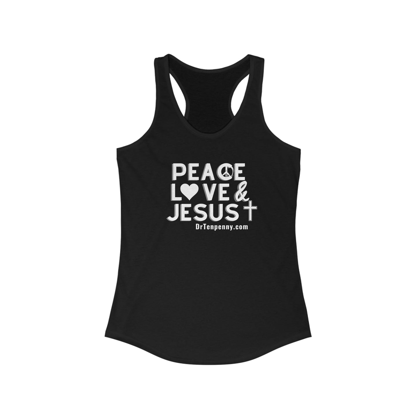 Peace, Love & Jesus tank top