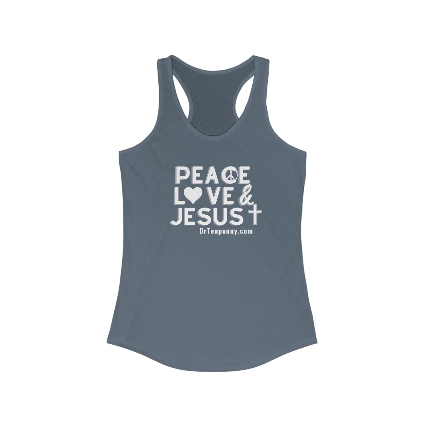 Peace, Love & Jesus tank top