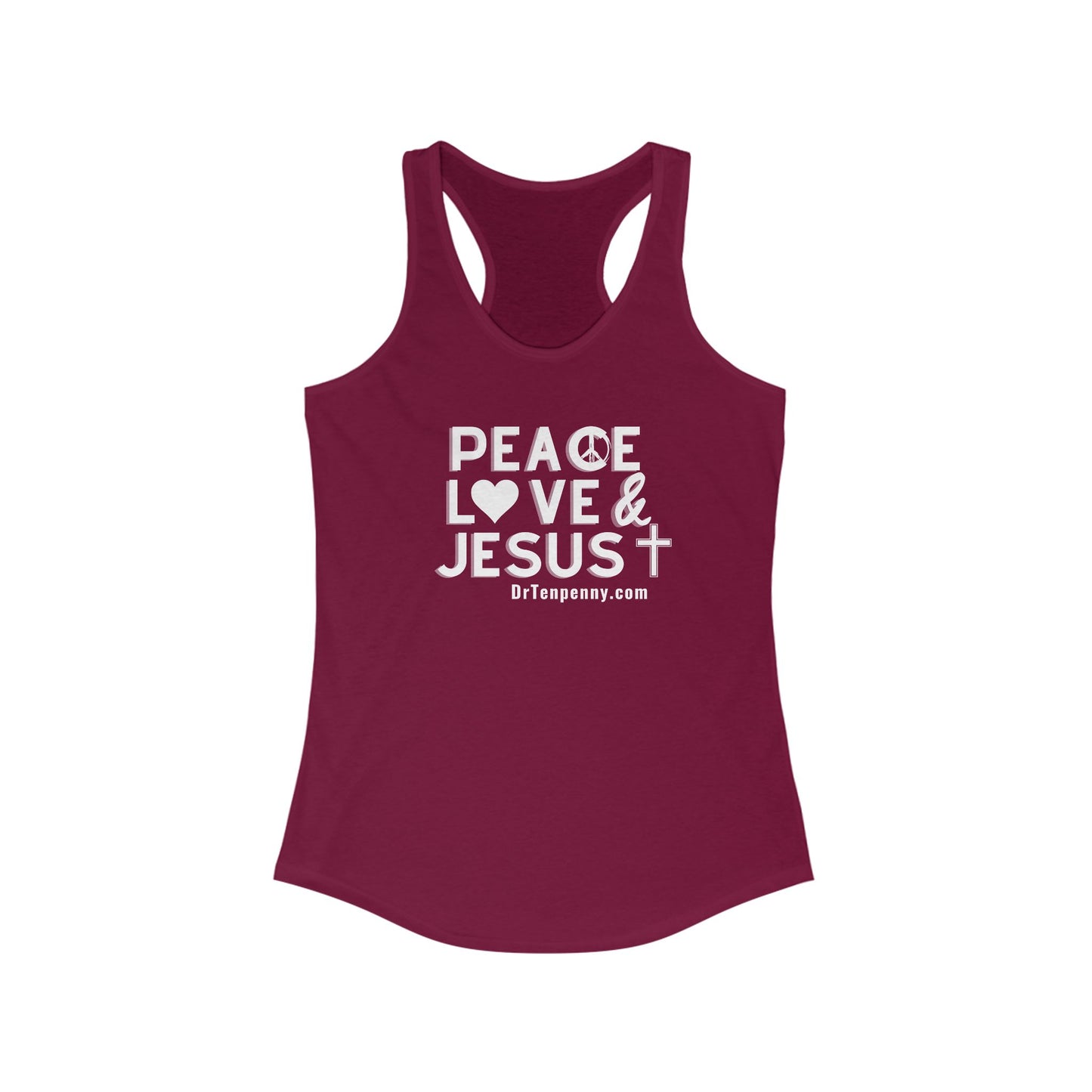 Peace, Love & Jesus tank top