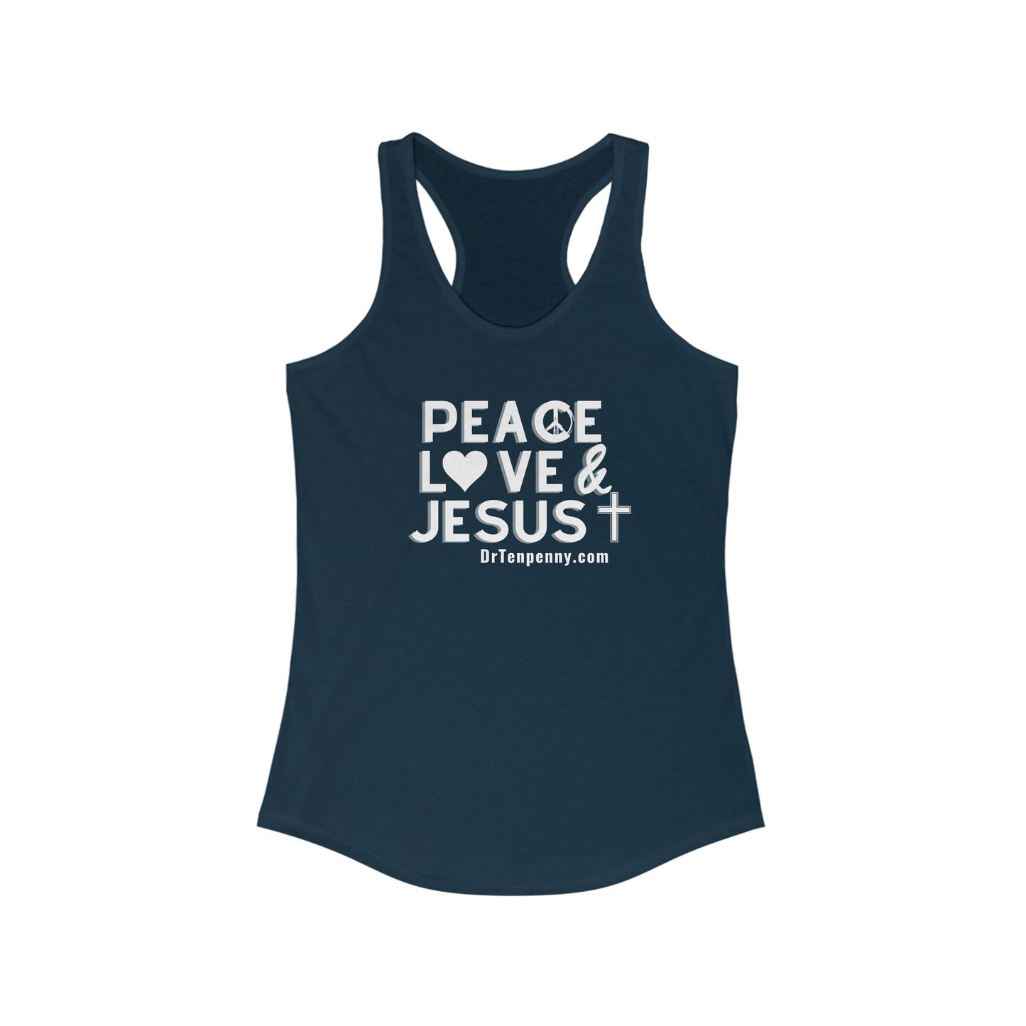 Peace, Love & Jesus tank top