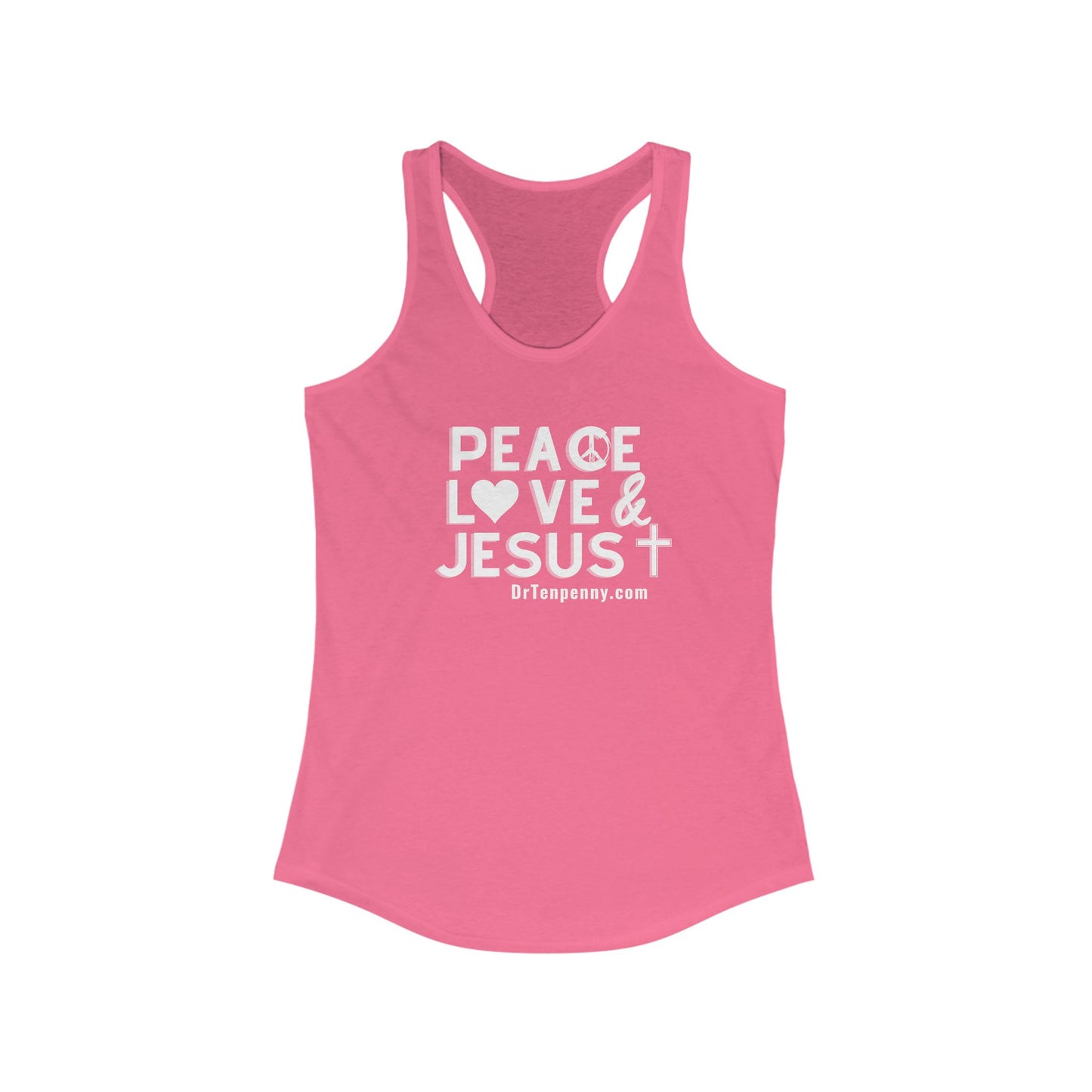Peace, Love & Jesus tank top