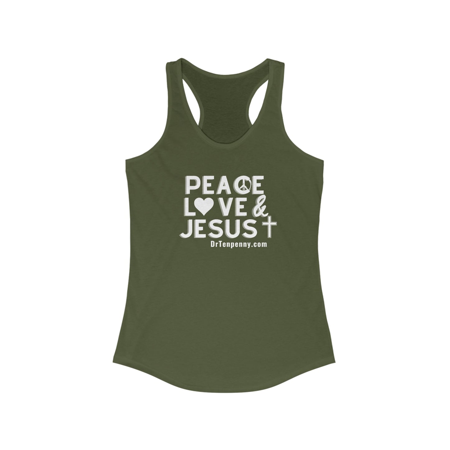 Peace, Love & Jesus tank top
