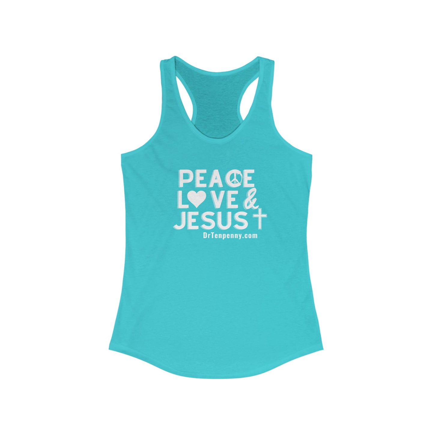 Peace, Love & Jesus tank top