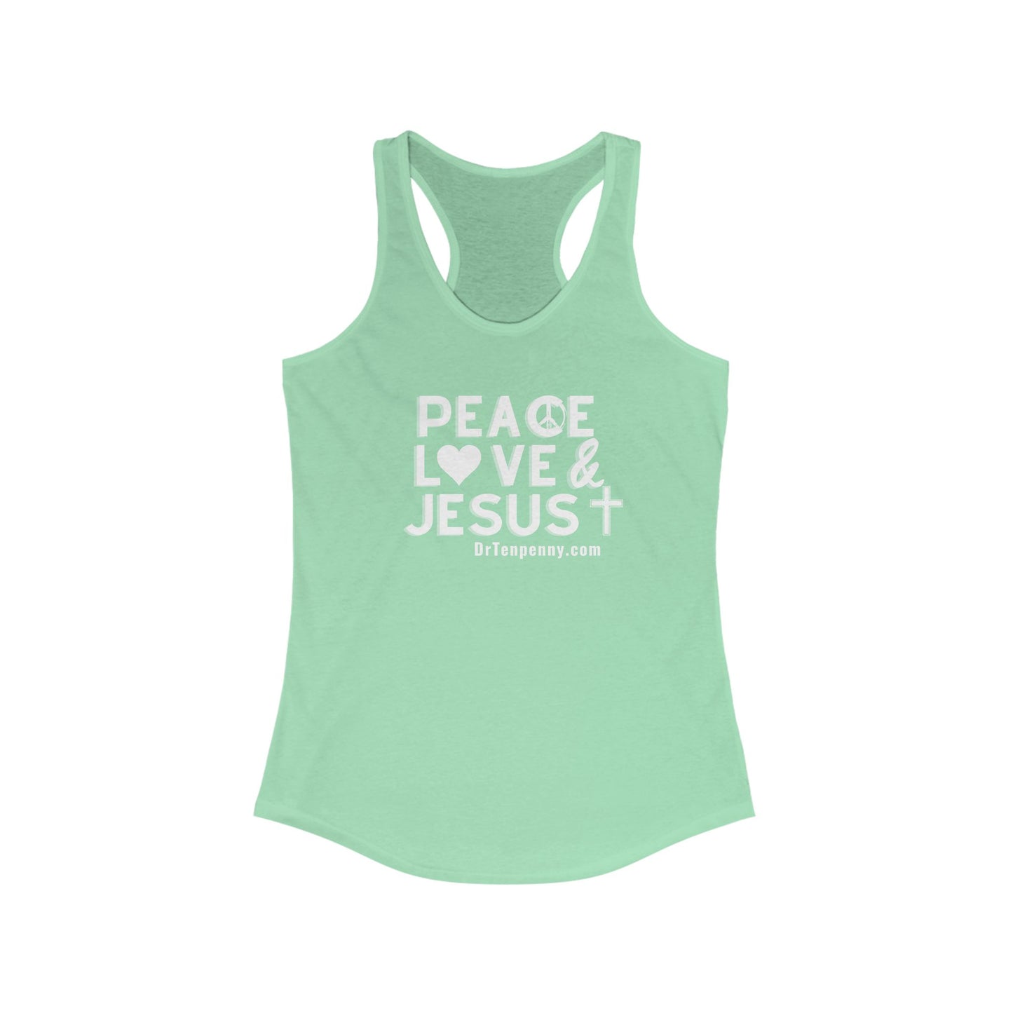 Peace, Love & Jesus tank top