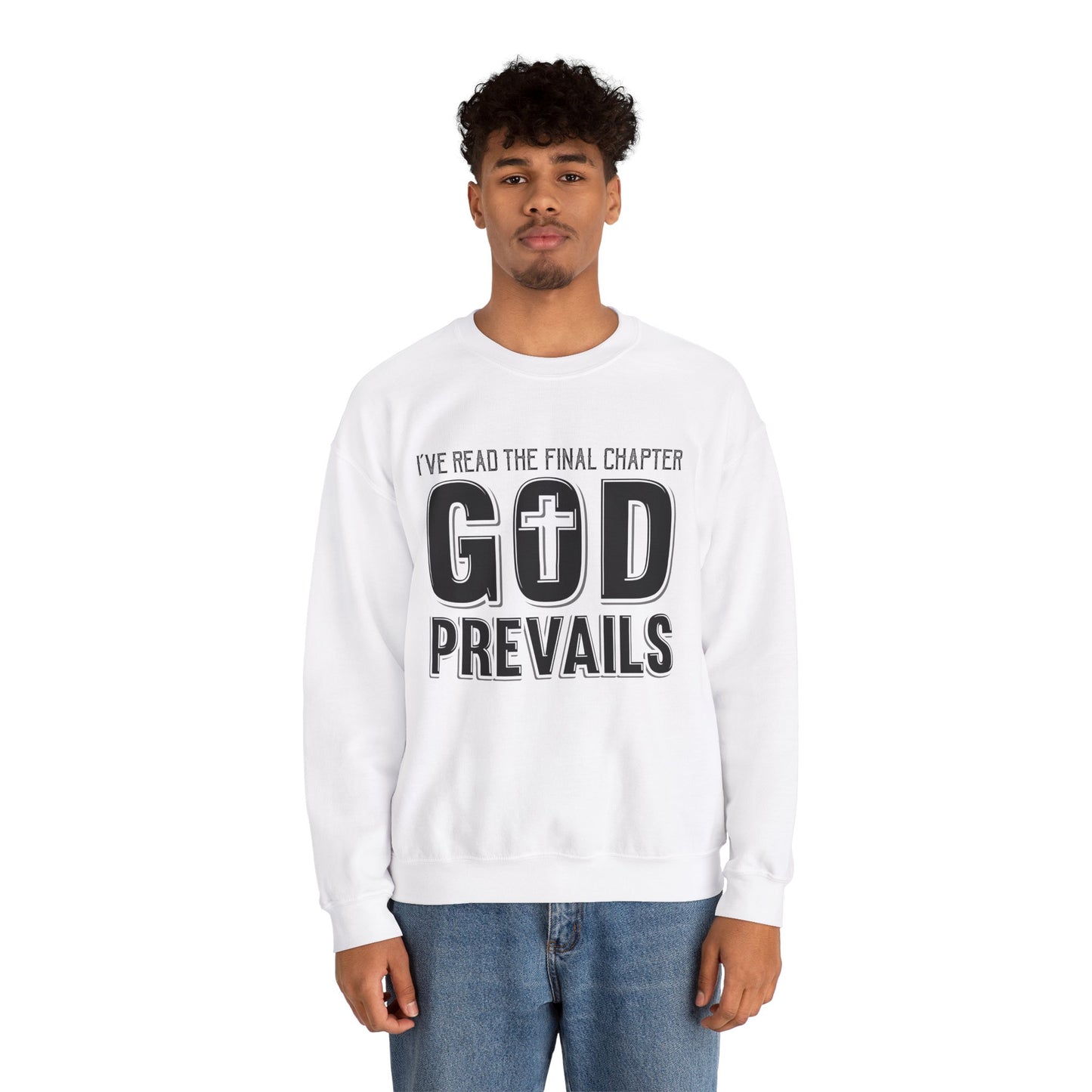 God Prevails Unisex Heavy Blend™ Crewneck Sweatshirt