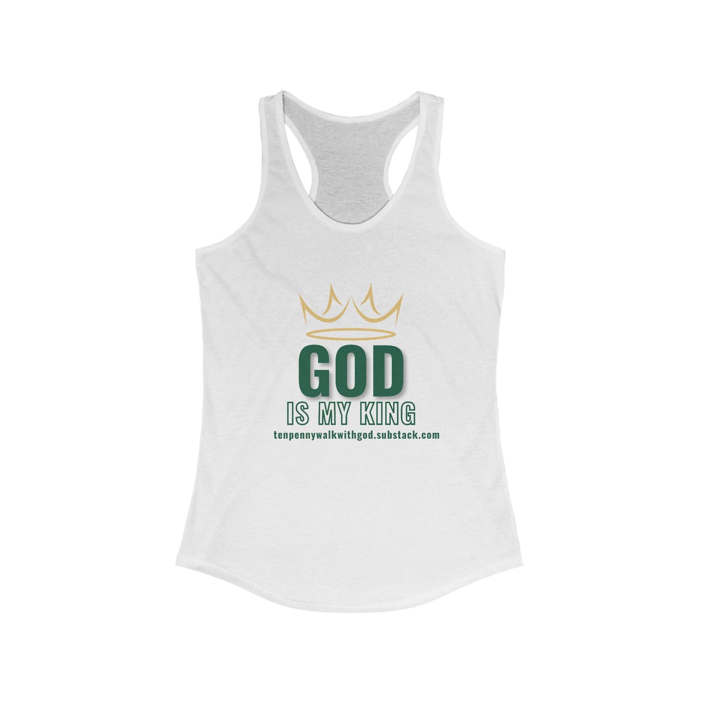 God is King SLIM FIT Racerback Tank