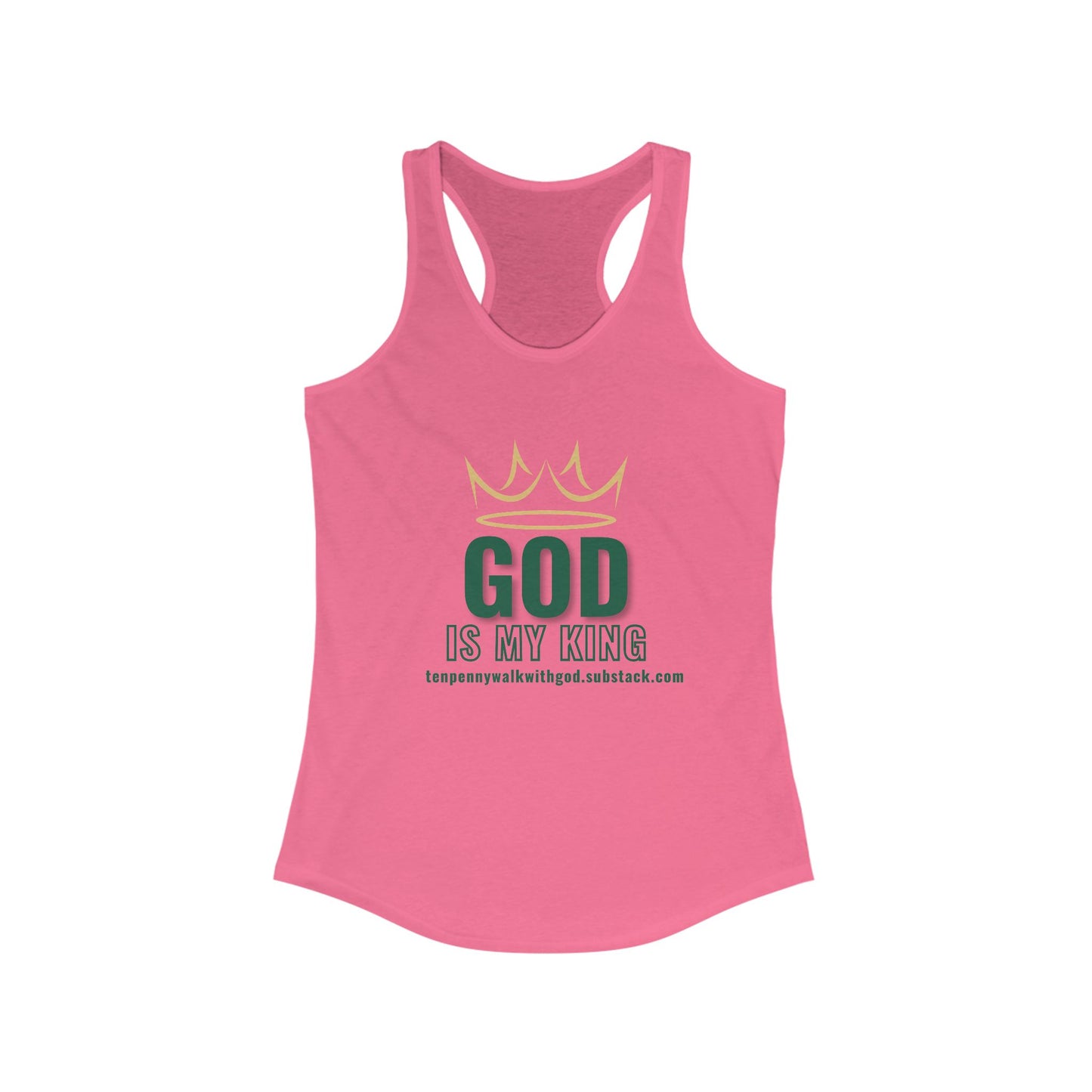 God is King SLIM FIT Racerback Tank