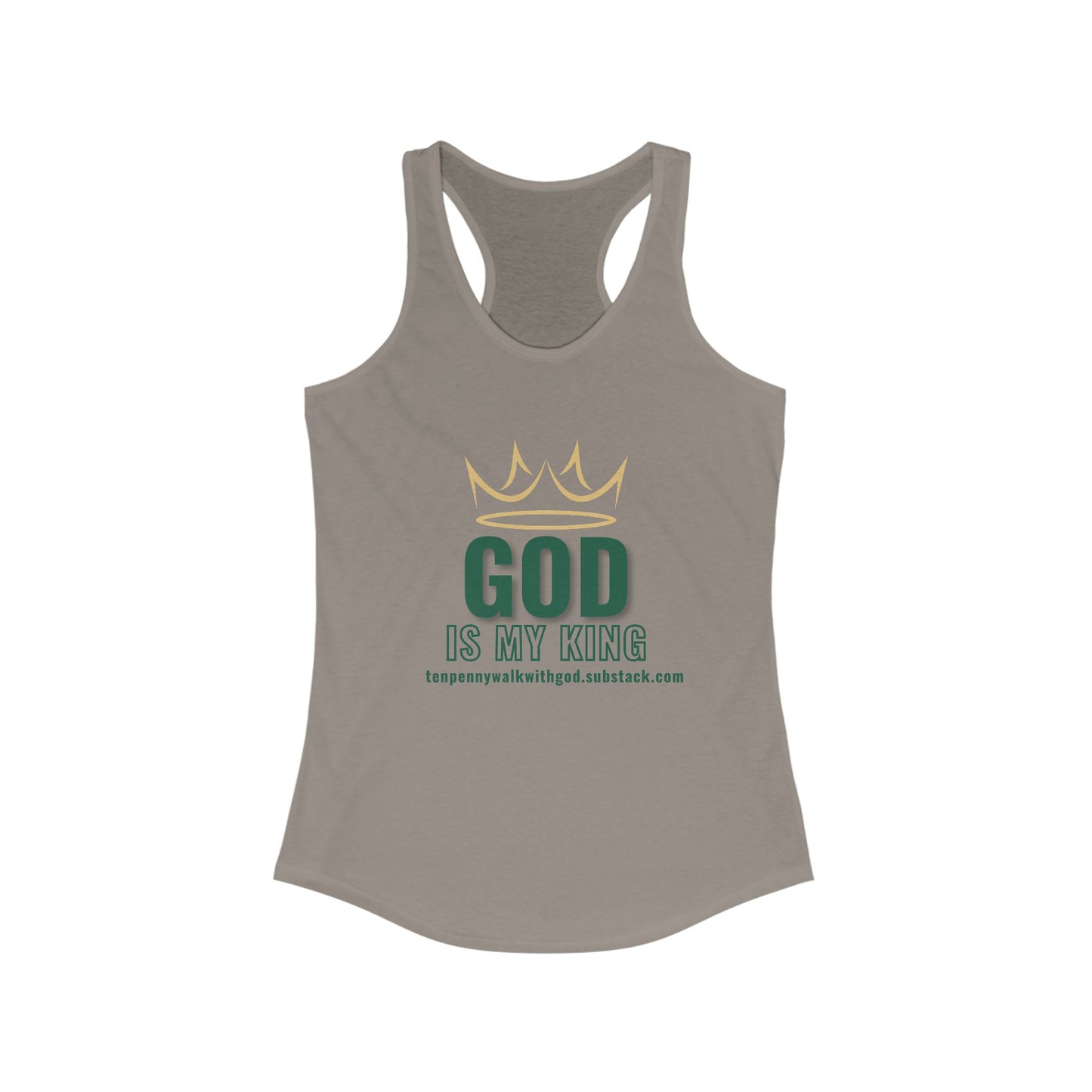 God is King SLIM FIT Racerback Tank