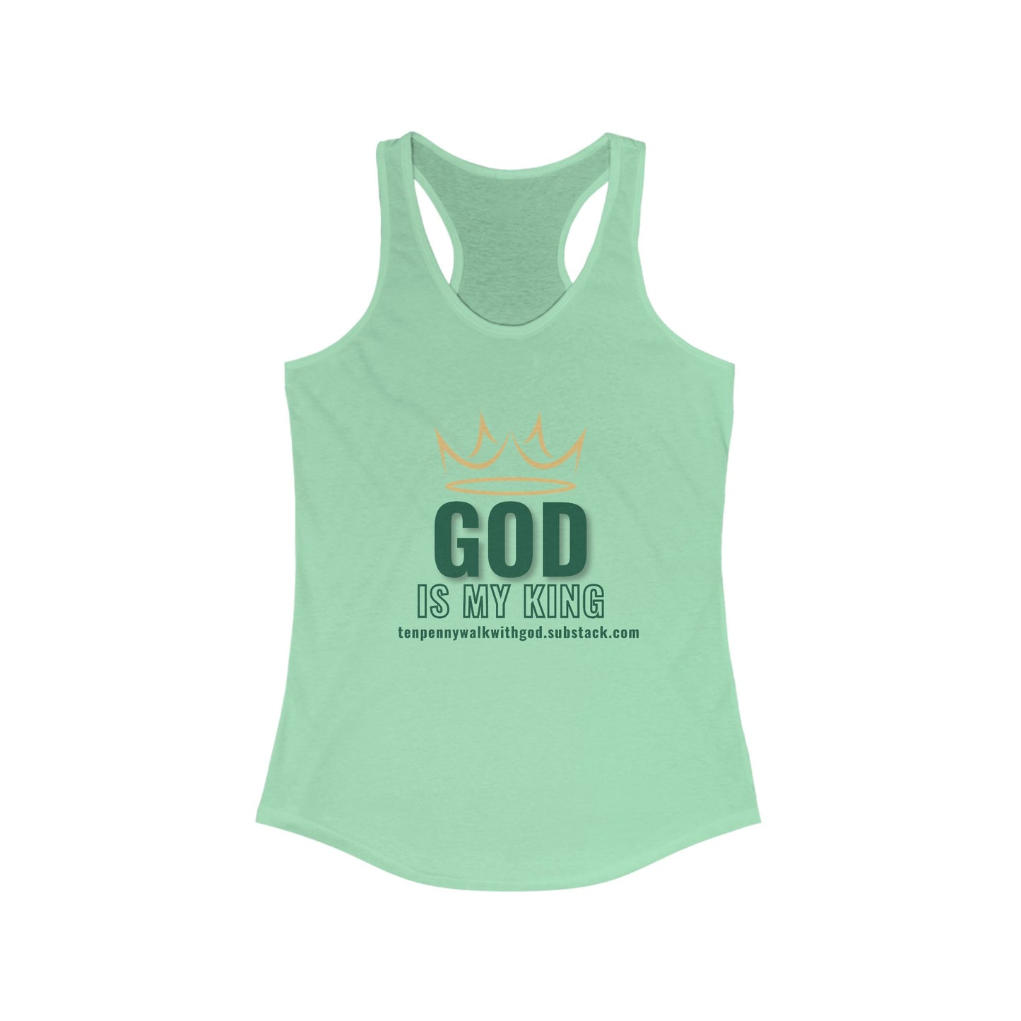 God is King SLIM FIT Racerback Tank