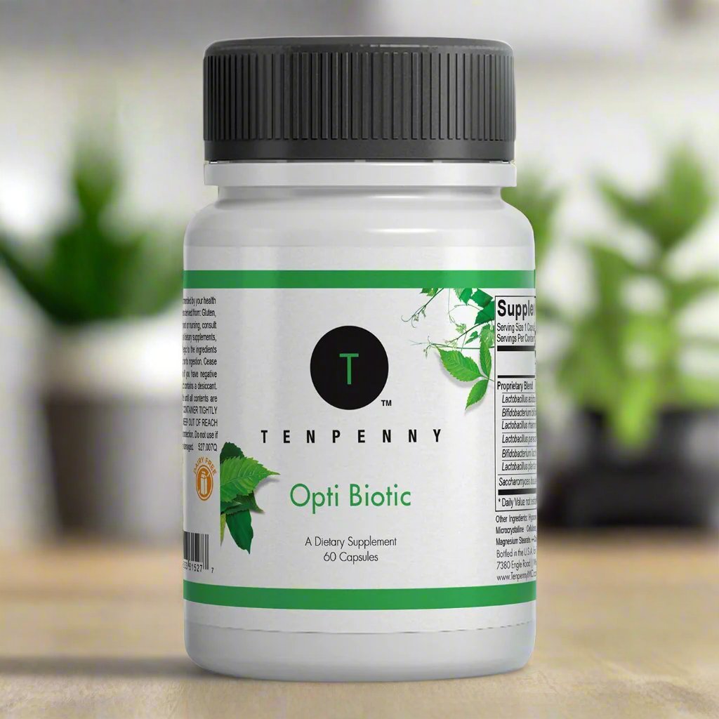 Opti Biotic lifestyle image highlighting advanced probiotic support for gut and immune health
