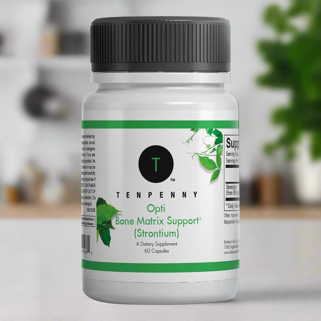 Opti Bone Matrix Support lifestyle image showcasing benefits for bone strength, density, and joint health.