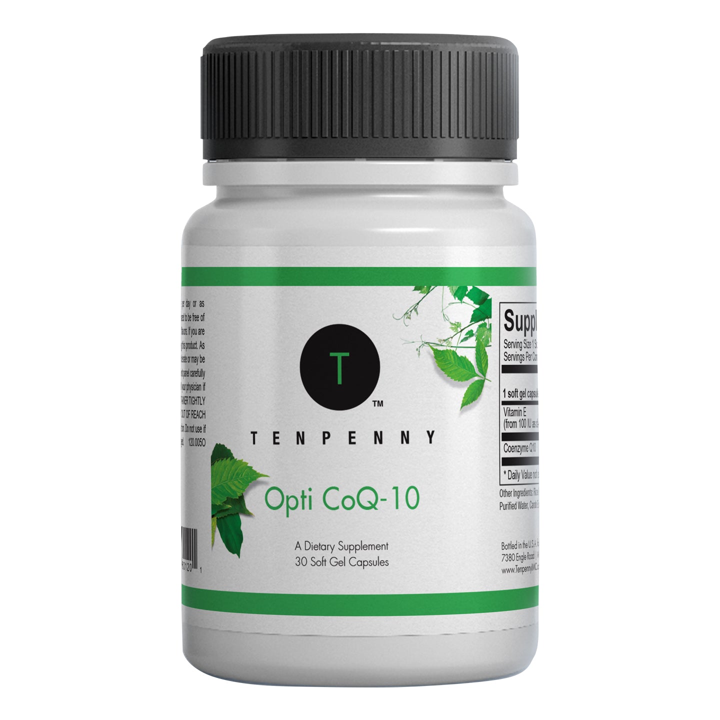 Front bottle image of Opti CoQ-10, supplement for heart health and energy.