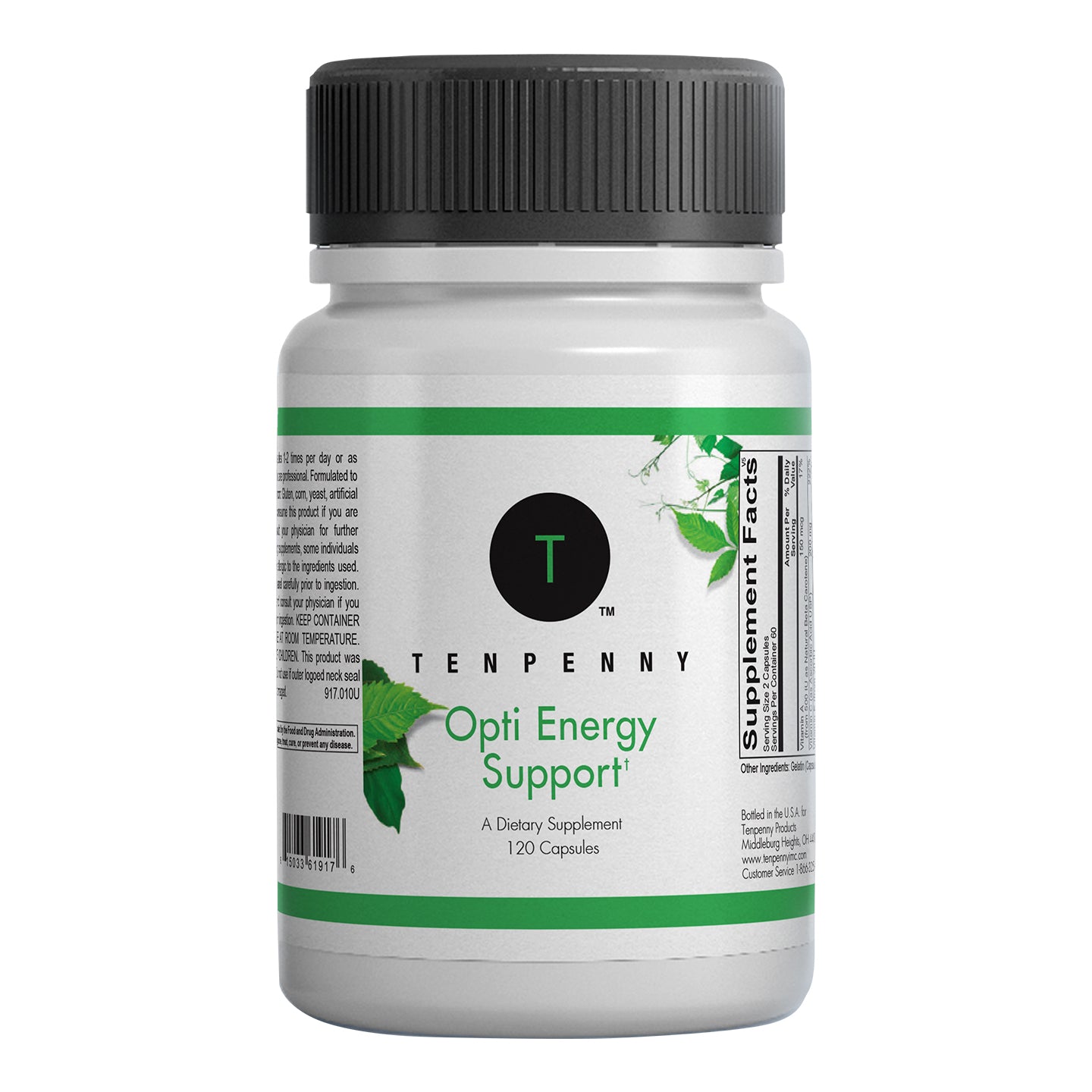 Front bottle image of Opti Energy Support, advanced energy and stress resilience supplement.