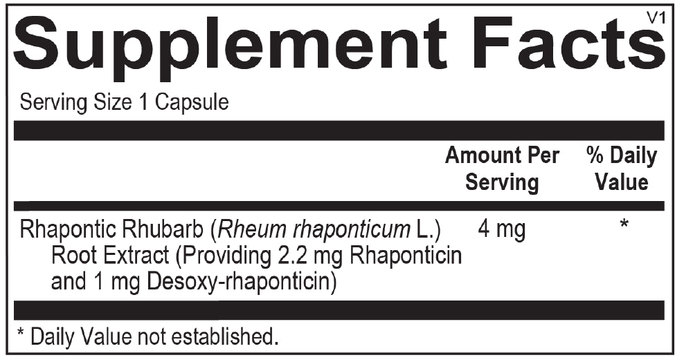 Supplement facts panel of Opti Hormone Balance showing ingredients and nutritional information.
