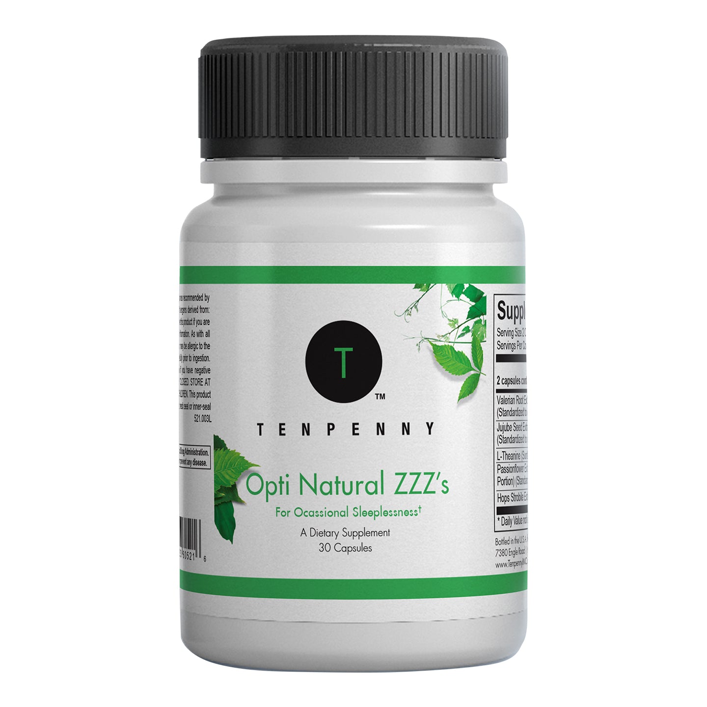 Front bottle image of Opti Natural ZZZ’s showcasing premium sleep support supplement.