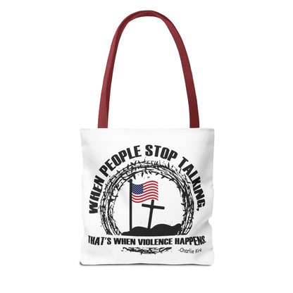 Bold Statement Tote Bag, Inspirational Tote, Patriotic Bag, Gift for Activists, Motivational Shopping Bag, Freedom Design