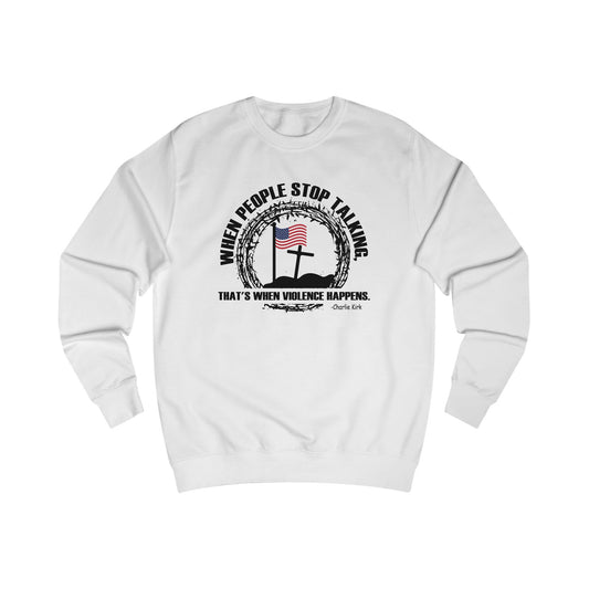 Patriotic Christian Sweatshirt – Faith, Freedom & Courage Statement