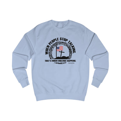 Patriotic Christian Sweatshirt – Faith, Freedom & Courage Statement