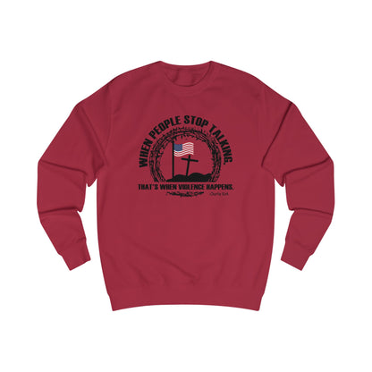 Patriotic Christian Sweatshirt – Faith, Freedom & Courage Statement