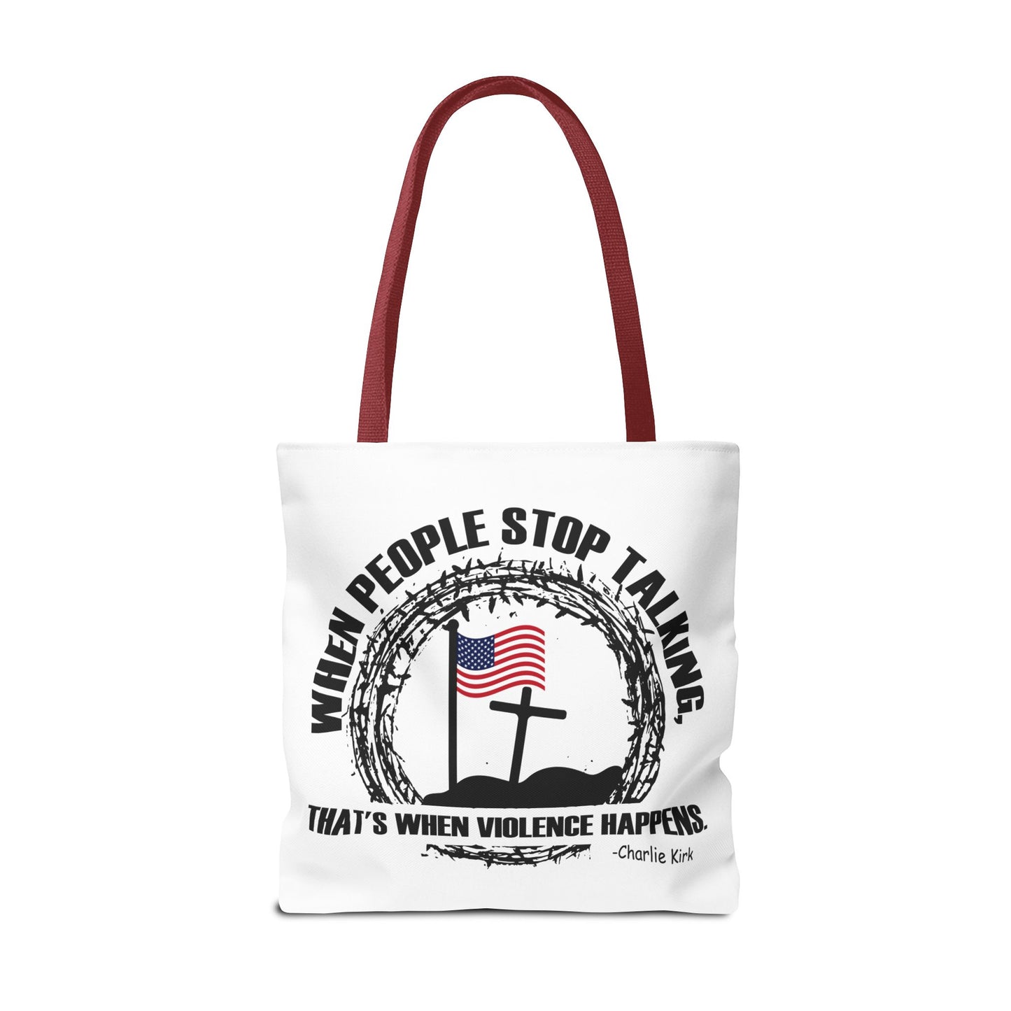 Bold Statement Tote Bag, Inspirational Tote, Patriotic Bag, Gift for Activists, Motivational Shopping Bag, Freedom Design