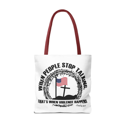 Bold Statement Tote Bag, Inspirational Tote, Patriotic Bag, Gift for Activists, Motivational Shopping Bag, Freedom Design