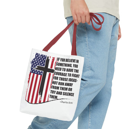 Bold Statement Tote Bag, Inspirational Tote, Patriotic Bag, Gift for Activists, Motivational Shopping Bag, Freedom Design