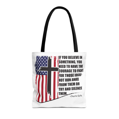 Bold Statement Tote Bag, Inspirational Tote, Patriotic Bag, Gift for Activists, Motivational Shopping Bag, Freedom Design