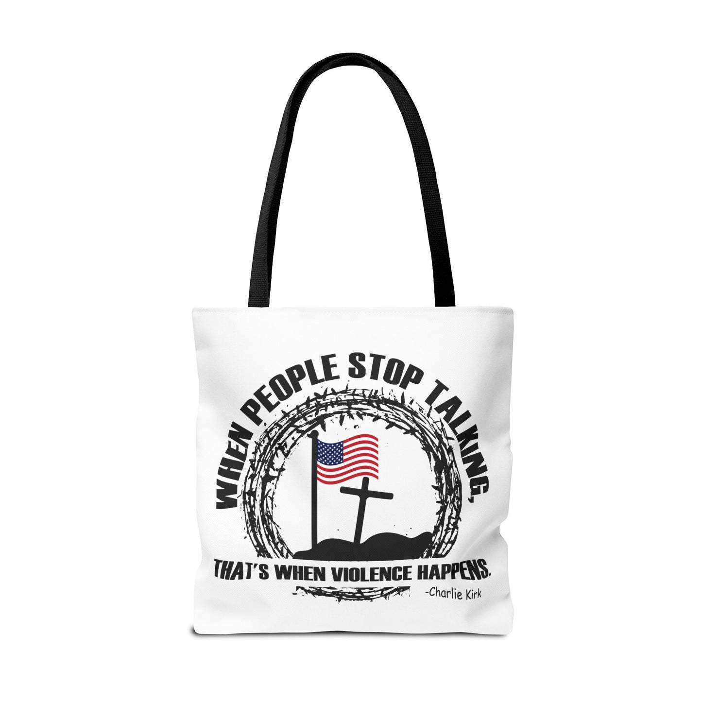 Bold Statement Tote Bag, Inspirational Tote, Patriotic Bag, Gift for Activists, Motivational Shopping Bag, Freedom Design