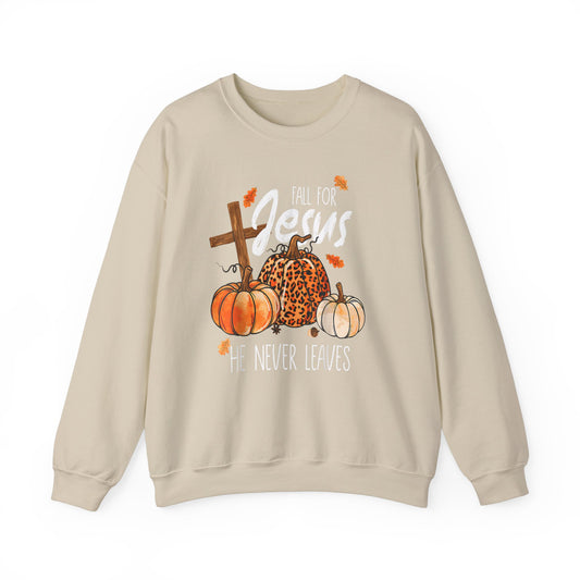 Faithful Fall Crewneck: Embrace the Season with Jesus by Your Side