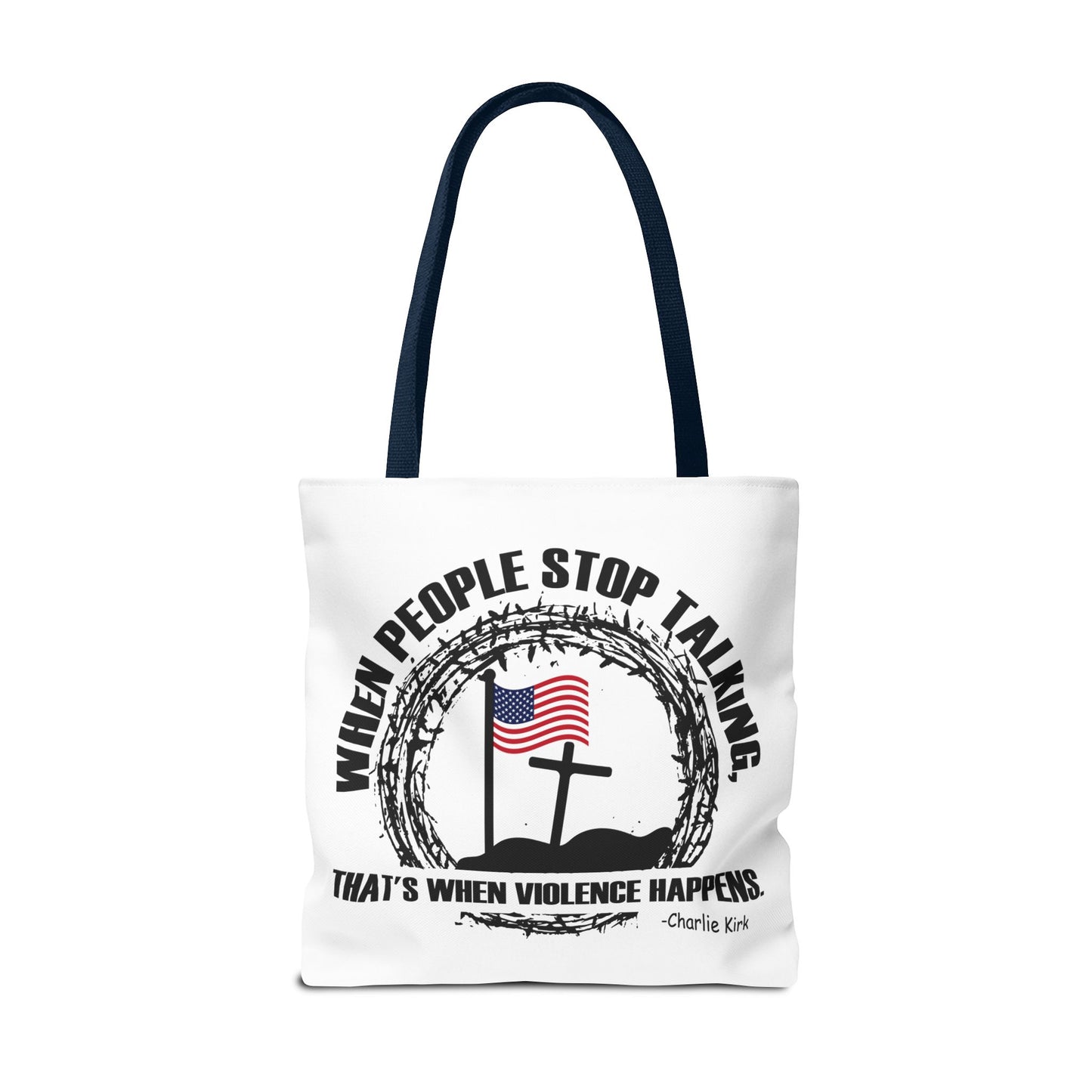 Bold Statement Tote Bag, Inspirational Tote, Patriotic Bag, Gift for Activists, Motivational Shopping Bag, Freedom Design